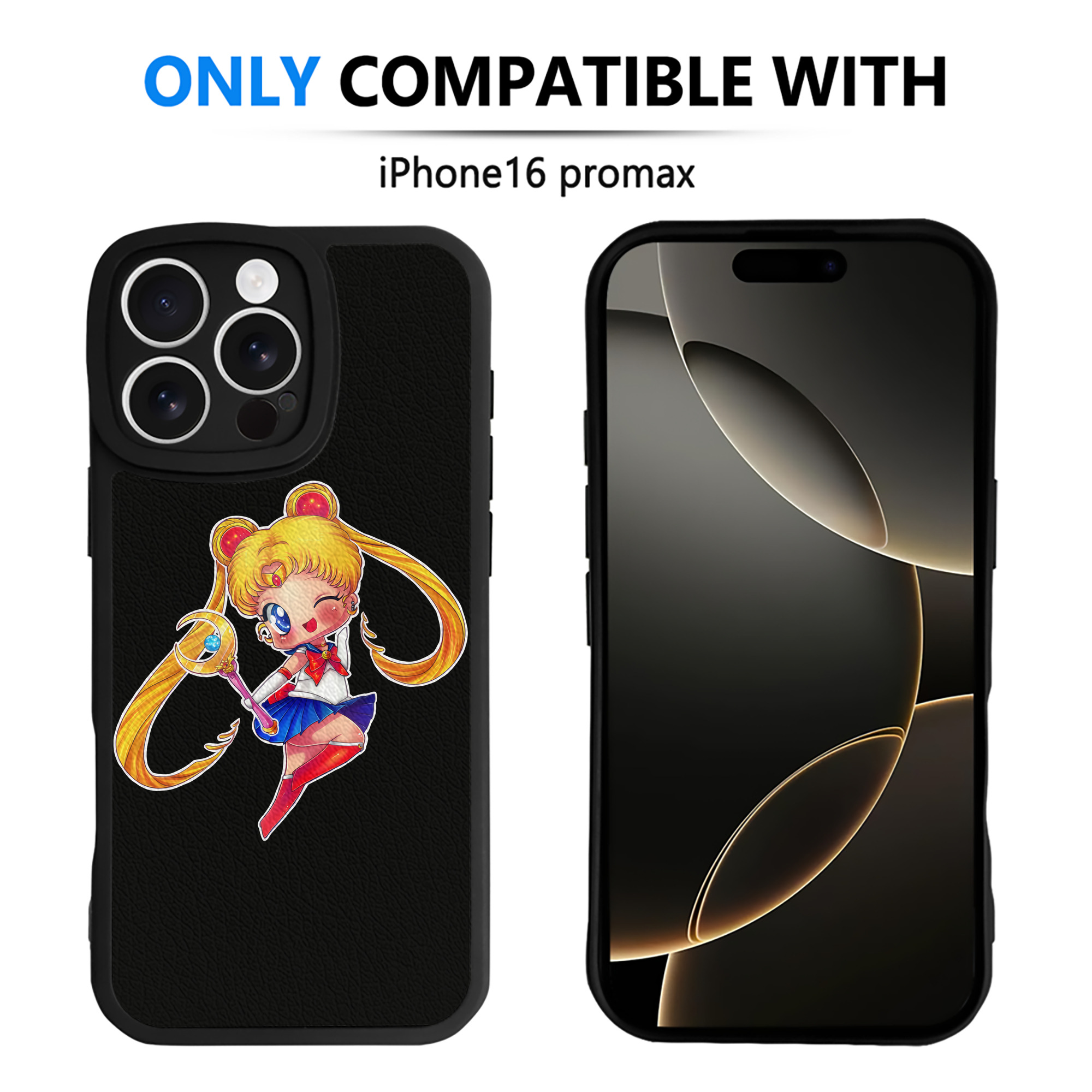 （画像用） 美少女戦士セーラームーン 月野 うさぎ つきの うさぎ Sailor Moon Tsukino Usagi 【iPhone 16シリーズ対応】シリコンスマホケース（レザー調） 材質：シリコン